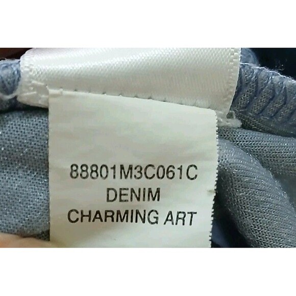 One World Women's Long Sleeve Tunic Dress Top, Light Blue, Size S. - Picture 4 of 16